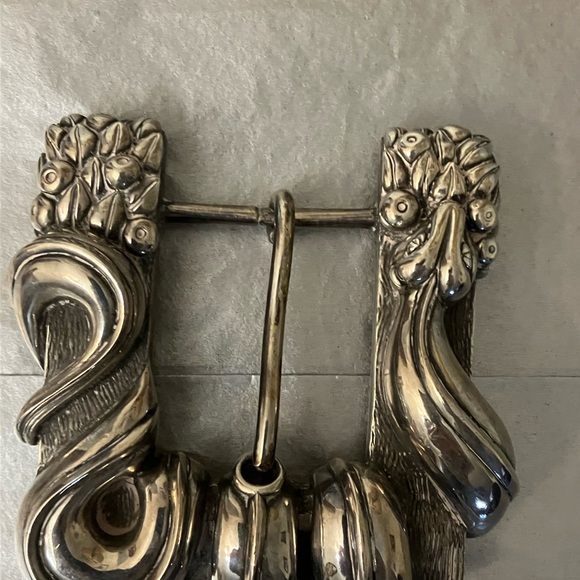 KIESELSTEIN CORD STERLING SILVER BELT BUCKLE EXTREMELY RARE 3.5 L X 3.0 W - Picture 3 of 6